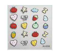Embossed Cartoon Art Stickers Decals Self-Adhesive Floral Supplies Art Decoration Accessories