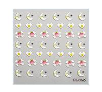Embossed Cartoon Art Stickers Decals Self-Adhesive Floral Supplies Art Decoration Accessories