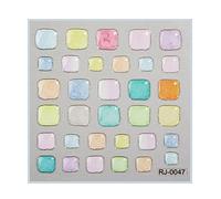 Embossed Cartoon Art Stickers Decals Self-Adhesive Floral Supplies Art Decoration Accessories