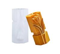 Embossed Flower Cylinder Silicone Molds for Epoxy Resin Handmade Soap Making Gypsum Decoration Silicone Making Mold