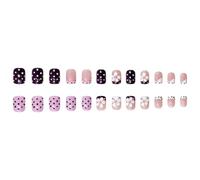 Embossed Flower False Nails Quick Application for Teachers French Floral Carving False Nails