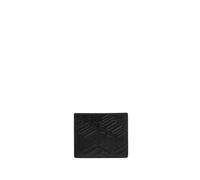 Embossed Leather Bifold Wallet in Black ONE SIZE