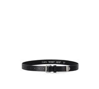 Embossed Logo Leather Belt Gun Metal - male - Carhartt Wip - Belts - Black - L - Accessories L