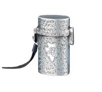 Embossed Metal Retro Cigarette Case - Waterproof and Sealed 20-Piece Pack, Multifunctional Outdoor Convenient Cigarette Case, Men's Gift(Silver)