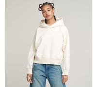 Embossed Oversized Hooded Sweater - White - Women XXS