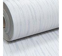 Embossed Plain Light Grey Silver Glitter Blown Vinyl Textured Wallpaper