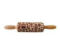 Embossed Rolling Pin for Baking, Wooden Decorative Embossing Cookie Roller for Kitchen(Type A10)