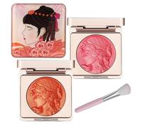 Embossed Smooth Powder Blush Palette For Cheeks, Embossed Girl Blush for Cheeks, Matte Face Powder Blush Palette, Natural Makeup, Radiant Finish, Makeup Blush (Mix, 10cm)