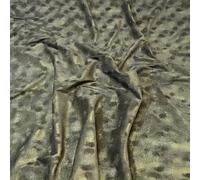 Embossed Soft Velvet Fabric 55" Wide 2 Way Stretch Unique Elegant Finish Dressmaking Home Decor Per Metre Continuous Length (Khaki)