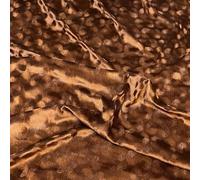 Embossed Soft Velvet Fabric 55" Wide 2 Way Stretch Unique Elegant Finish Dressmaking Home Decor Per Metre Continuous Length (Brown)
