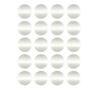 Embossed Stickers - Metal Film 4.5x4.5cm | Certificate Sealing Labels with Serrated Edge | 100 Pieces Notary Foil Stickers for Office, Christmas Cards, Shower Invitations, Document Archiving