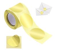 Embossed Stickers - Self-Adhesive Envelope Label Foil Stickers, Self-Adhesive Notary Foil Label for Christmas Greeting Cards Document Archiving Wedding Invitations Baby Shower