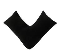 Embossed Stripe V Shaped Pillowcase Cover, Large V Neck Pillow Covers for Adults Orthopedic Pregnancy Nursing V Pillowcase 81x38cm, Black
