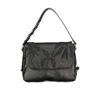 Embossed Tropical Leaf Shoulder Bag - female - Desigual - Shoulder Bags - Black - ONE SIZE - Bags ONE SIZE