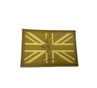 Embossed Union Jack Subdued Airsoft PVC Patch
