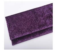 Embossed Velvet Fabric by The Meter 140x100cm/55''x39'' Flower Pattern Decorative Velour Material for Sofa Chair Upholstery, Sewing Crafts, Home Decor(Color:Purple)