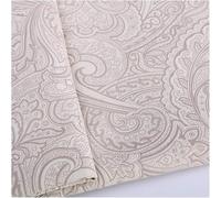 Embossed Velvet Fabric Polyester Velvet Embossed Fabric 145x100cm Multicolor by The Piece(Beige)