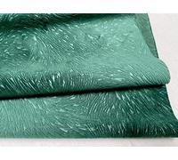 Embossed Velvet Fabric Super Soft Velour Material Home Decor Curtains Upholstery Dressmaking - 150 cm Wide (Sold by The Metre) (Dark Green)