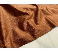Embossed Velvet Fabric Super Soft Velour Material Home Decor Curtains Upholstery Dressmaking - 150 cm Wide (Sold by The Metre) (Copper Terracotta)