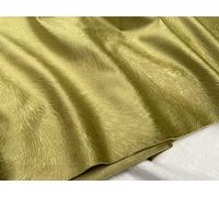 Embossed Velvet Fabric Super Soft Velour Material Home Decor Curtains Upholstery Dressmaking - 150 cm Wide - Khaki Green (Sold by The metre)