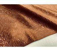 Embossed Velvet Fabric Super Soft Velour Material Home Decor Curtains Upholstery Dressmaking - 150 cm Wide - Copper Terracotta (Sold by The metre)