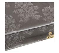 Embossed Velvet Upholstery Fabric by The Meter 140cm 55'' Wide Vintage Style for Home Decor, Sewing Crafts, Sofa Chair Cover, Curtain(Color:SILVERISH Grey)