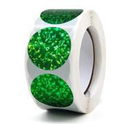 Embosser Stickers 100-500pcs Gold Glitter Sealing Label Round Laser Sticker Party Handmade Cute Envelope Business Stationary for Envelope(Green,500PCS)