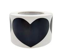 Embosser Stickers 150Pcs/roll Heart Black Waterproof Blackboard Sticker Labels Erasable Chalkboard Kitchen Jars Stickers Home Bottles Tags for Envelope