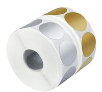 Embosser Stickers 300Pcs Scratch Off Stickers Round Shape Labels Sticker Gold Silver DIY Handmade for Game Party Supplies for Envelope(600PCS-Mixed)