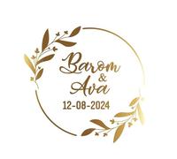 Embosser Stickers 50pcs Round Gold Foil Clear Label Stickers Wedding Party Envelope Bag Candles Box Pack Cookie Thank You for Envelope(Design 07,5CM-50PCS)