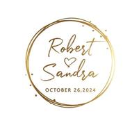 Embosser Stickers 50pcs Round Gold Foil Clear Label Stickers Wedding Party Envelope Bag Candles Box Pack Cookie Thank You for Envelope(Design 06,5CM-50PCS)