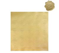 Embosser Stickers Self Adhesive Gold Embossed Heart Stickers Seal Label Wedding Party Invitation Card Envelope Decoration DIY Decor for Envelope(Thank You,4 Sheets(100pcs))