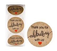 Embosser Stickers Thank You for Celebrating with Us Sticker for Invitation Card Wedding Birthday Anniversary Festival Party Favors Wrapping for Envelope(ColorH)