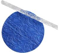 Embossing Acrylic Clear Rolling Pin Sea Wave Effect Texture Cake Decorating Baking Rolling Pin Baking Tools and Accessories