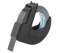 Embossing Adhesive Tape, White on Black, 9mm x 3m, Pack of 10 - 520109