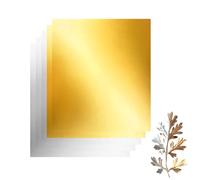 Embossing Foil Sheets | 5-Piece Double-Sided Craft Supplies | Gold Embossing Foil Craft Sheets Set,for Handicrafts Waste Art Metalworking Card Making Home School Holiday