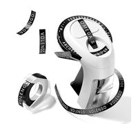 Embossing Label Maker, Embossed Label Maker with Tapes, Retro Embosser, Vintage & Portable Labeler, 1 Roll Black 3D Plastic Embossing Labeling Tape, Child DIY Crafting, Easy Use Manual Embosser