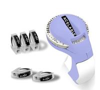 Embossing Label Maker Machine with 5 Black Tapes, 3D Omega S Vintage 3D Embosser, Old School Handheld Label Printer, Portable Retro Manual Embossed Labeler for Home Office School DIY, Purple