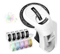 Embossing Label Maker, Vintage Embossed Labeler with 10Roll Color 3D Tapes | Retro Manual Emboss Machine Embosser for Scrapbook Junk Journal Supplies, Home Kitchen Office School DIY Crafts, Omega S