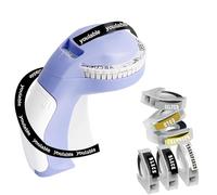 Embossing Label Maker with 6 Label Tapes, 3D Embosser Handheld Label Machine, Portable Lettering Embossed Labeler Printer with 6 Rolls Emboss Tapes for Office Home Organization and DIY Crafting