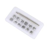 Embossing Machine, 12Pcs Stamping Punch Tool Dynasty Flower Design DIY Vegetable Leather Stamper 1Pc Handle