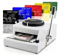 Embossing Machine for Credit Cards and Dog Tags, Manual Stamping Code Printer, 1-12 Lines for PVC Cards, 1-6 Lines for Tags, Precise Positioning Tool