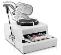Embossing Machine for Dog Tags, Manual Embosser with 30 Aluminum Tags, Code Printer and Custom Card Embosser for PVC, Ideal for Pet Identification and Personalization
