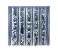 Embossing Mold Nails Template for Decoration Clear Flexible Silicone Tool with Ballets Motifs Crafting Projects Lace Bowknot Sculpture Mold