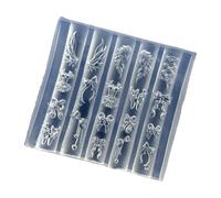 Embossing Mold Nails Template for Decoration Clear Flexible Silicone Tool with Ballets Motifs Crafting Projects Silicone Art Template Manicure Training Tool