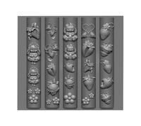 Embossing Mold Nails Template for Nails Decoration Clear Flexible Silicone Tool with Ballets Motifs Crafting Projects Silicone Nails Art Template Manicure Training Tool