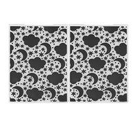 Embossing Template Baking Mold Plastic DIY Cake Decoration Tool for Biscuits Moon Cakes Bread 2Pcs Set 14.8 x 10.5cm