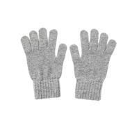 Embouro 100% Cashmere Men's Gloves, Knitted Ultra Soft Pure Cashmere Gloves with Ribbed Cuffed… (Light Grey)