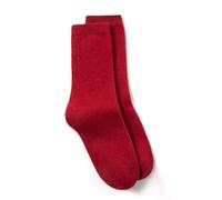 Embouro 100 Pure Cashmere Socks for Women and Men (UK, Alpha, One Size, Regular, Regular, RED)