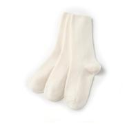 Embouro Wool Cashmere 3 Pair Socks for Women and Men (UK, Alpha, One Size, Regular, Regular, White-White-White)